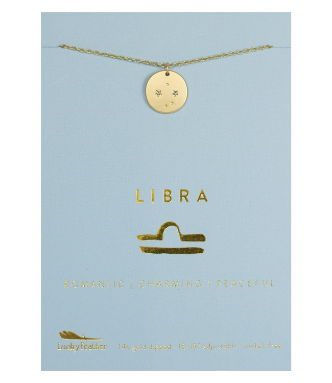 Zodiac Gold Necklace- Libra