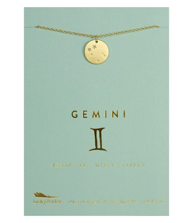 Zodiac Gold Necklace- Gemini