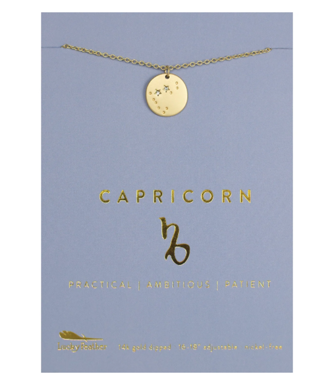 Zodiac Gold Necklace- Capricorn