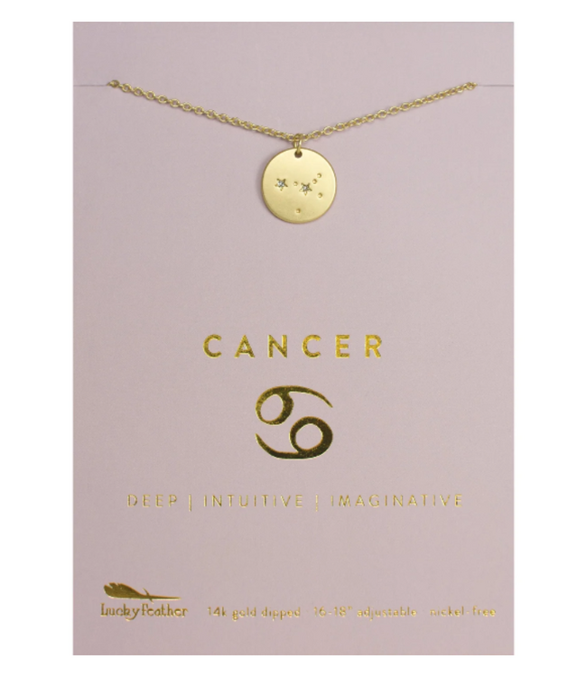 Zodiac Gold Necklace- Cancer