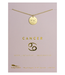 Lucky Feather Zodiac Gold Necklace- Cancer