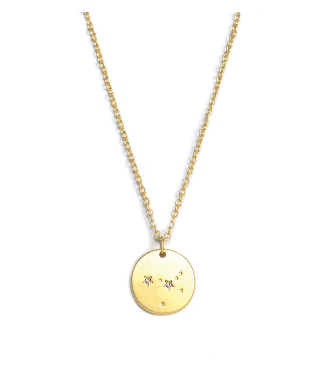 Zodiac Gold Necklace- Cancer