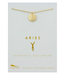 Lucky Feather Zodiac Gold Necklace- Aries