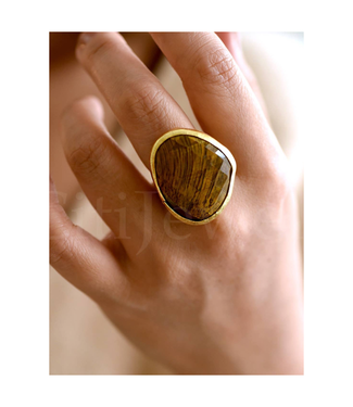 Felix Free Form Gemstone Ring-Tiger Eye Felix Free Form Gemstone Ring-Tiger Eye