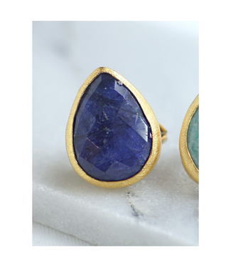 Felix Teardrop Gemstone Ring-Sapphire