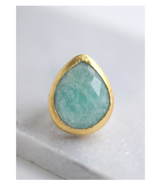 Felix Teardrop Gemstone Ring-Amanzonite