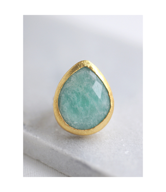 Felix Teardrop Gemstone Ring-Amanzonite