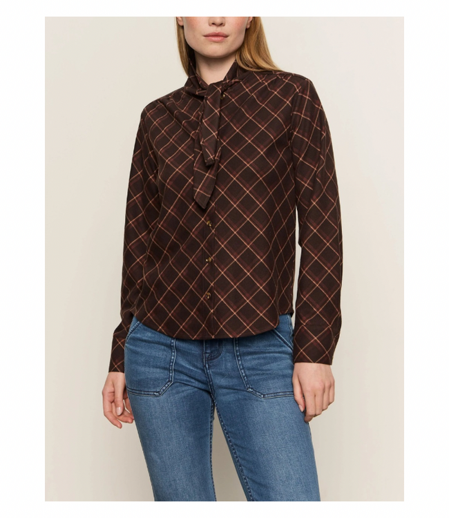 Sanctuary Autumn Plaid Blouse