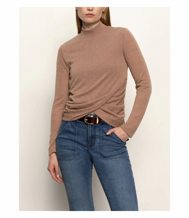 Sanctuary Long Sleeve  Draped Mock Neck