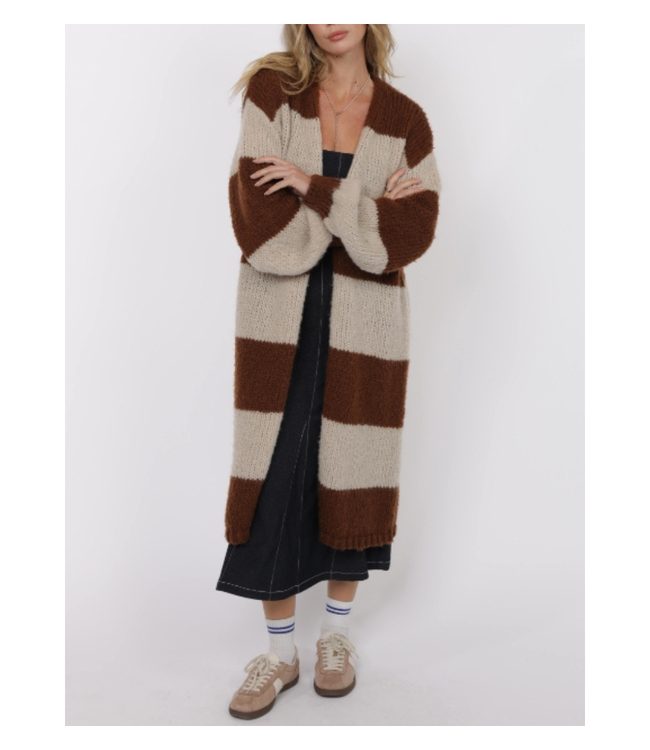 Suki Stripe Duster Cardigan