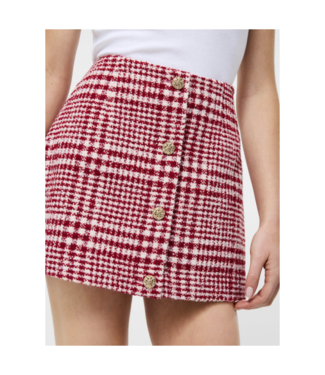 French Connection Brushed Houndstooth Mini Skirt
