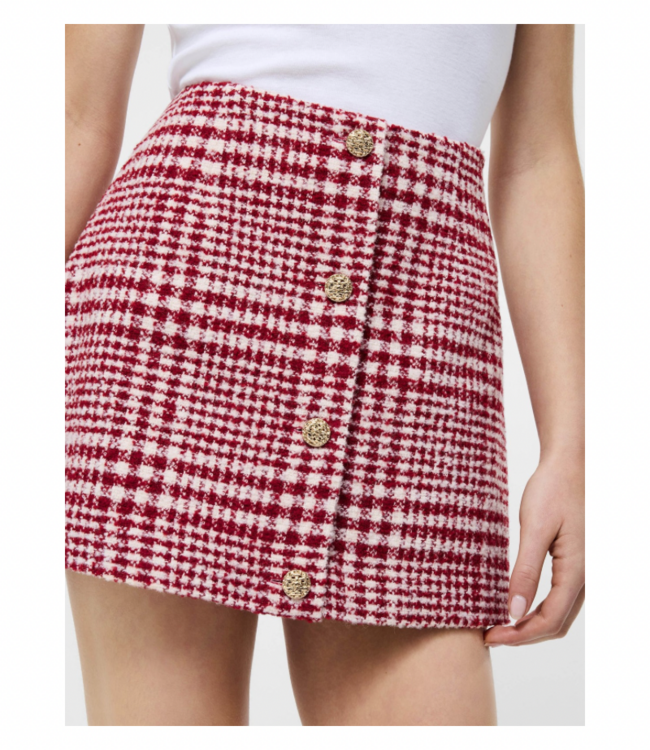 French Connection Brushed Houndstooth Mini Skirt