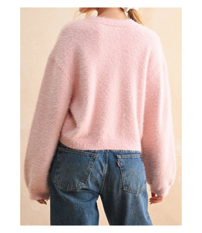 Meg Cherry Button Front Soft Cardigan