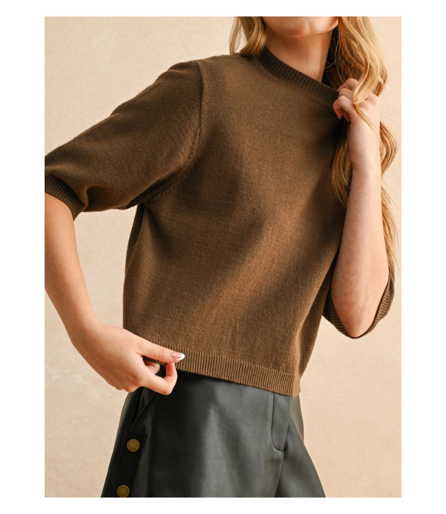 Misha Short Sleeve Sweater Top
