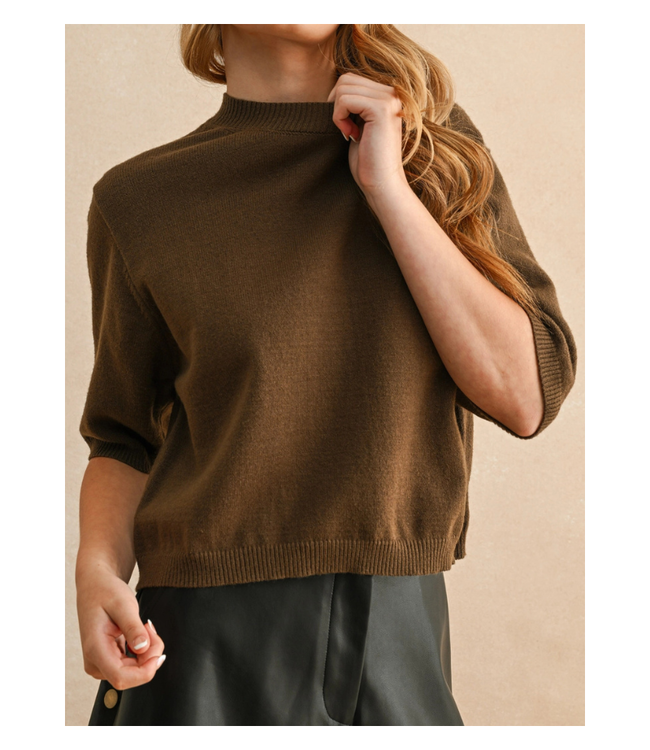 Misha Short Sleeve Sweater Top