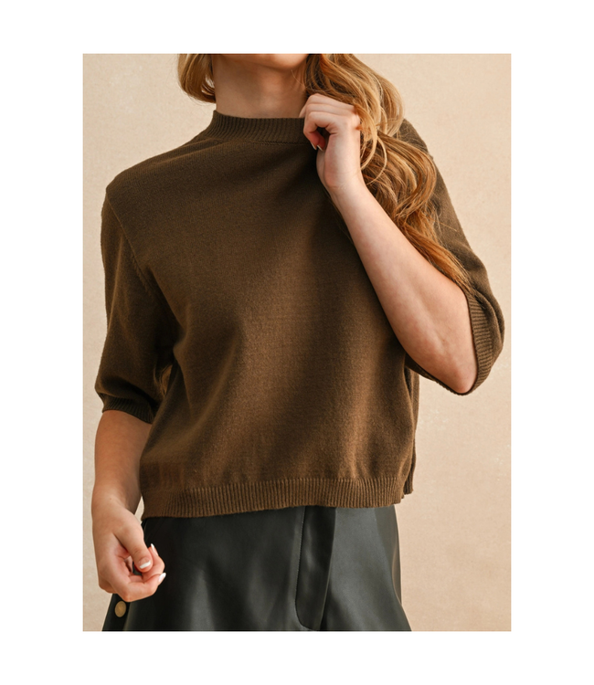 Misha Short Sleeve Sweater Top