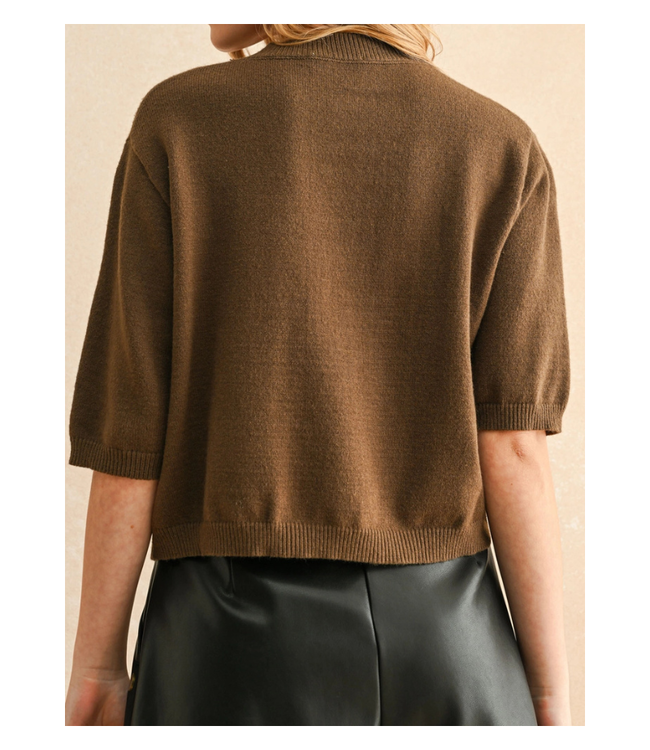 Misha Short Sleeve Sweater Top