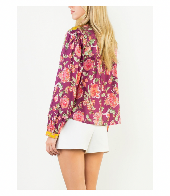 Tami Long Sleeve Floral Top