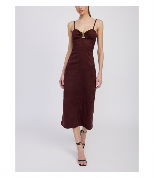 En Saison Eve Suede Midi Dress