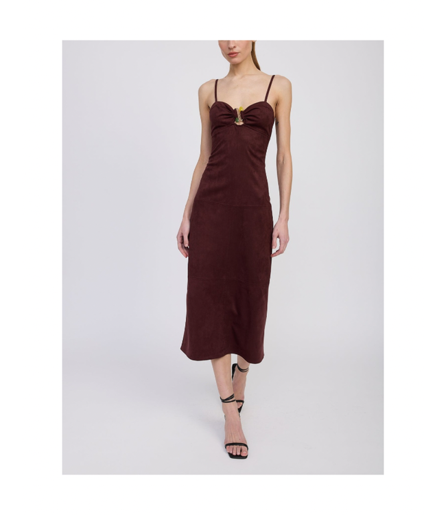 En Saison Eve Suede Midi Dress