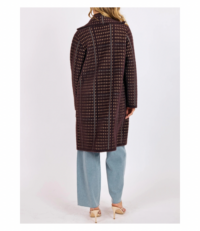 Marceau Houndstooth Coat