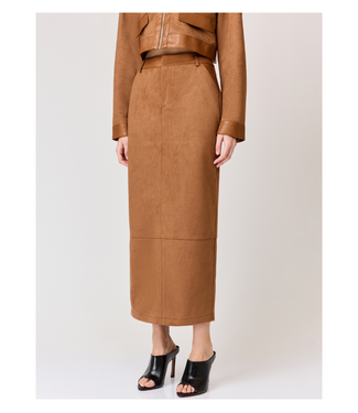 CURAAE Aroha Suede Midi Skirt