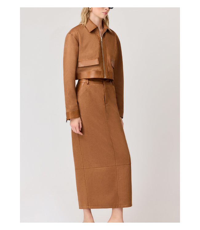 Aroha Suede Cropped Jacket