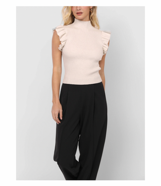 Tiffany Mockneck Ruffle Tank Sweater
