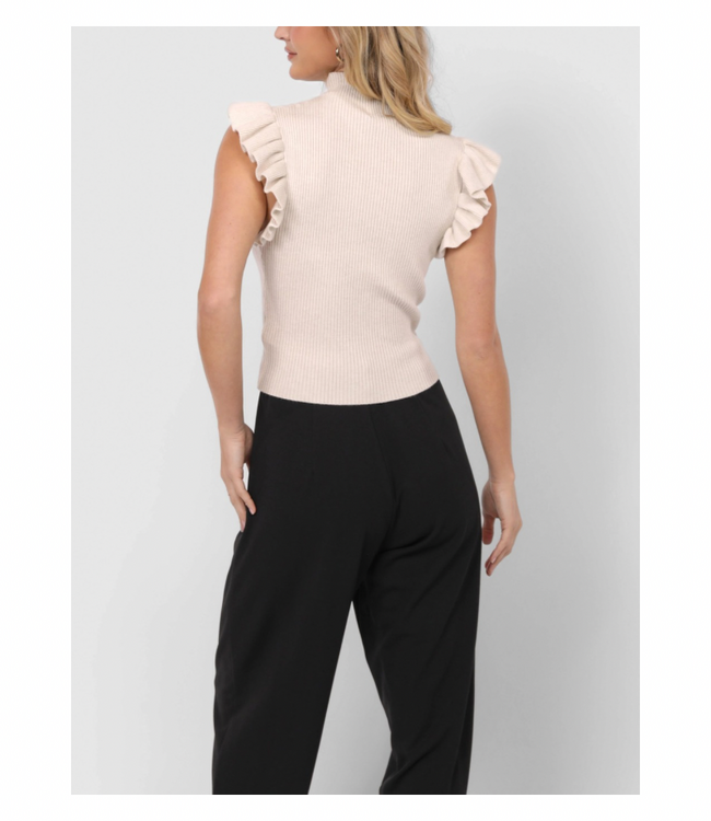 Tiffany Mockneck Ruffle Tank Sweater