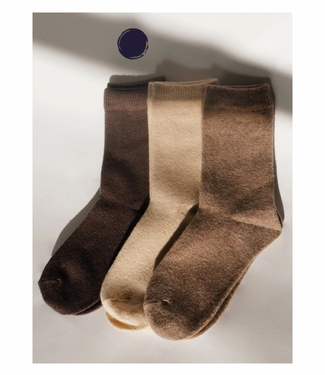 ELMNTL Cashmere Wool Socks- Brown
