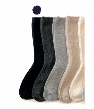 ELMNTL Cashmere Wool Socks-Jet Black