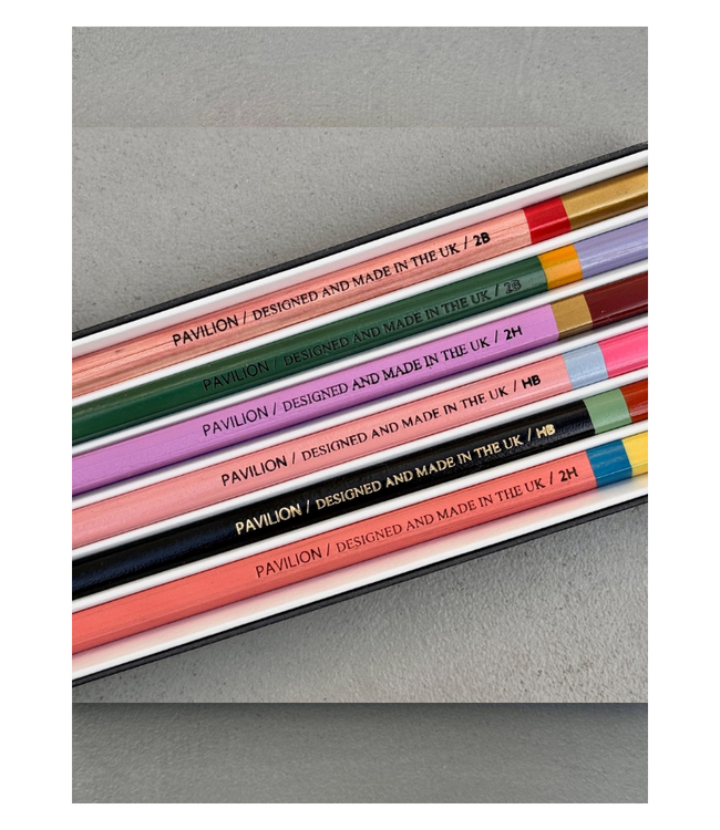 Abstract Collage Assemblage - 6 Piece Pencil Set