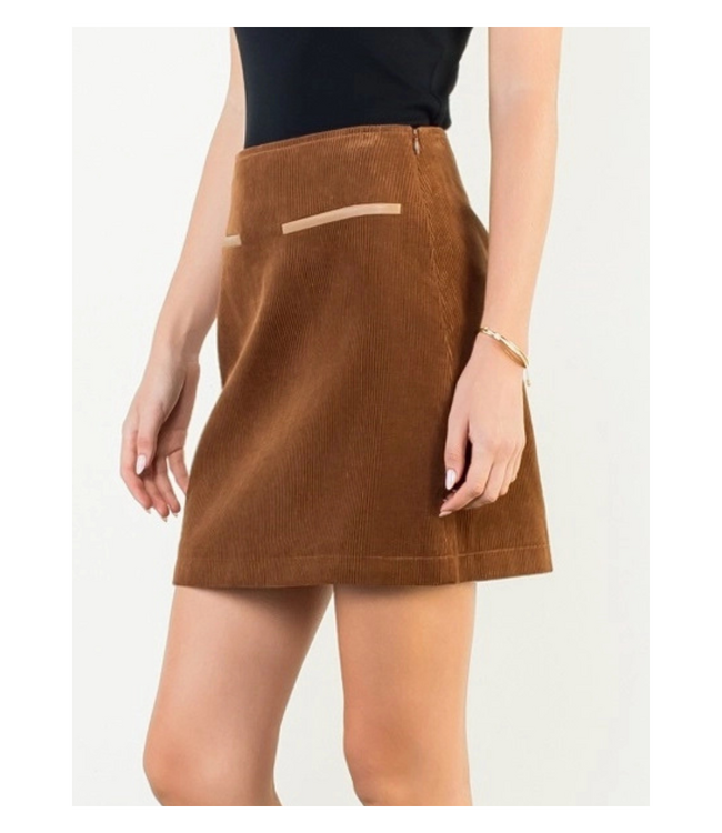 Thalia Corduroy Mini Skirt