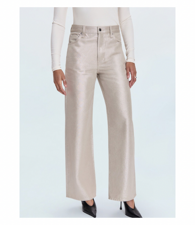 Tate High Rise Bowed Wide Leg Jeans