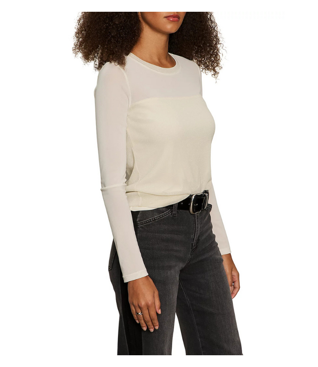 Sparkle Mesh Crew Tee
