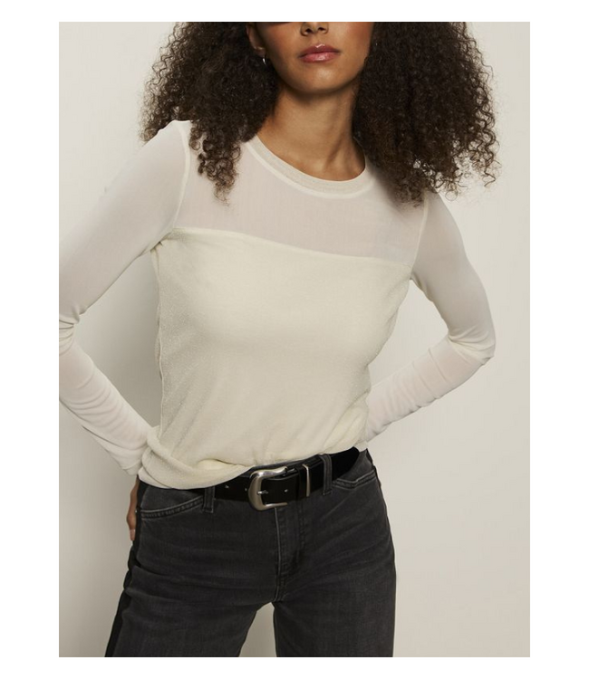 Sparkle Mesh Crew Tee