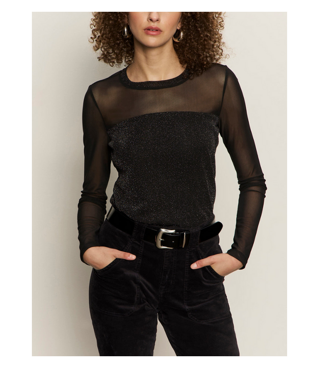 Sparkle Mesh Crew Tee