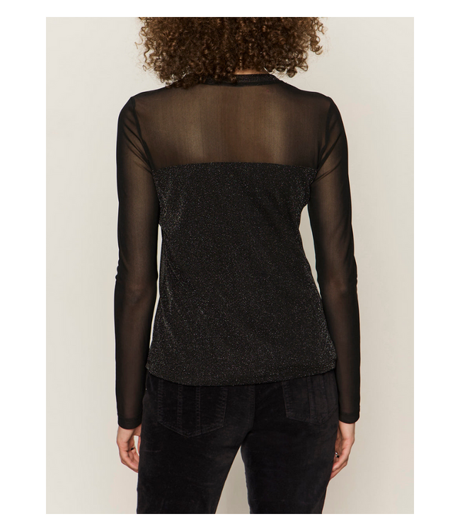 Sparkle Mesh Crew Tee