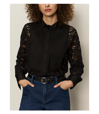 Sanctuary Serendipity Lace Tuxedo Shirt