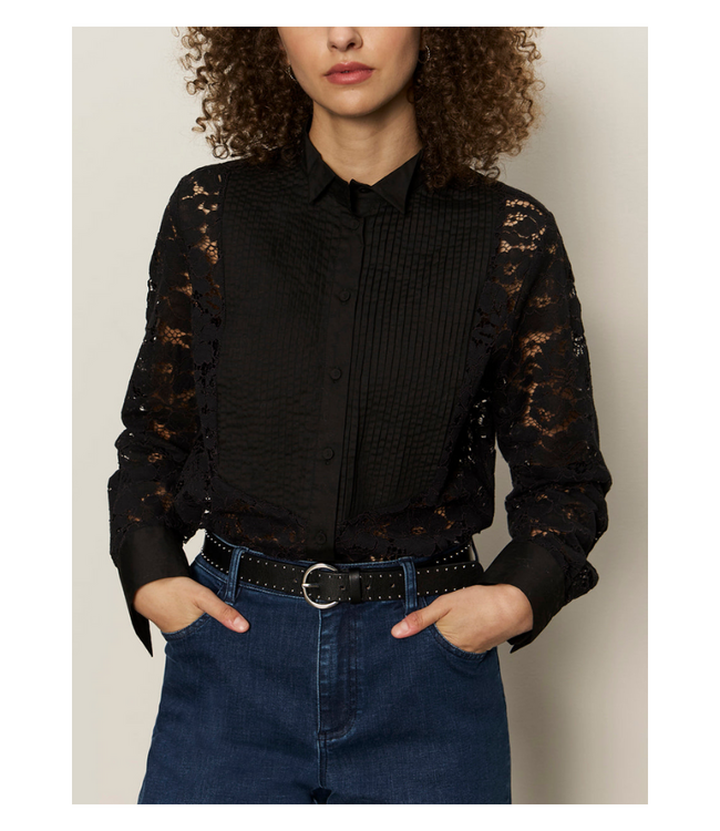 Serendipity Lace Tuxedo Shirt