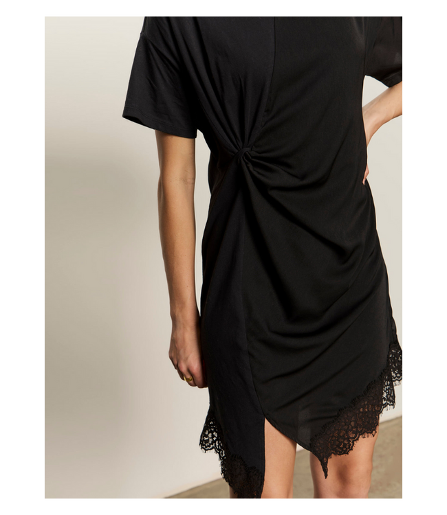 Satin Mix T-Shirt Dress