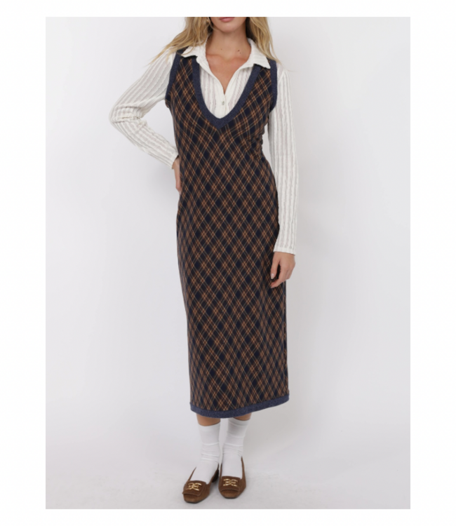 In Time Deep V Dress