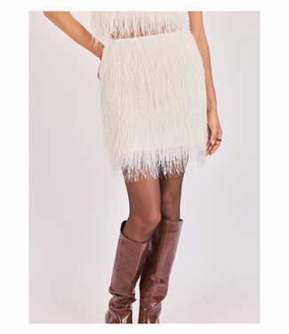 Angel Wings Fringe Mini Skirt