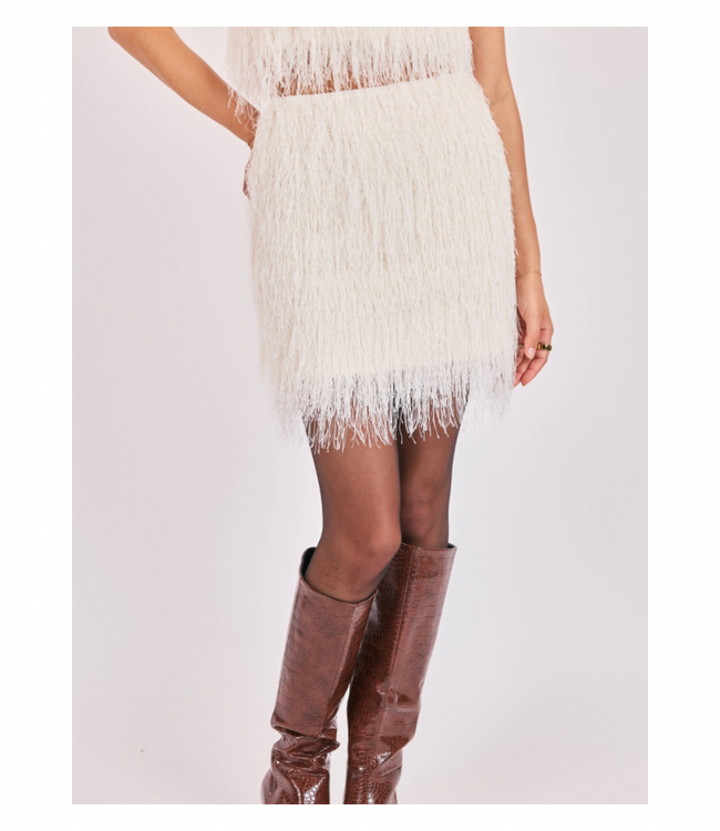 Angel Wings Fringe Mini Skirt