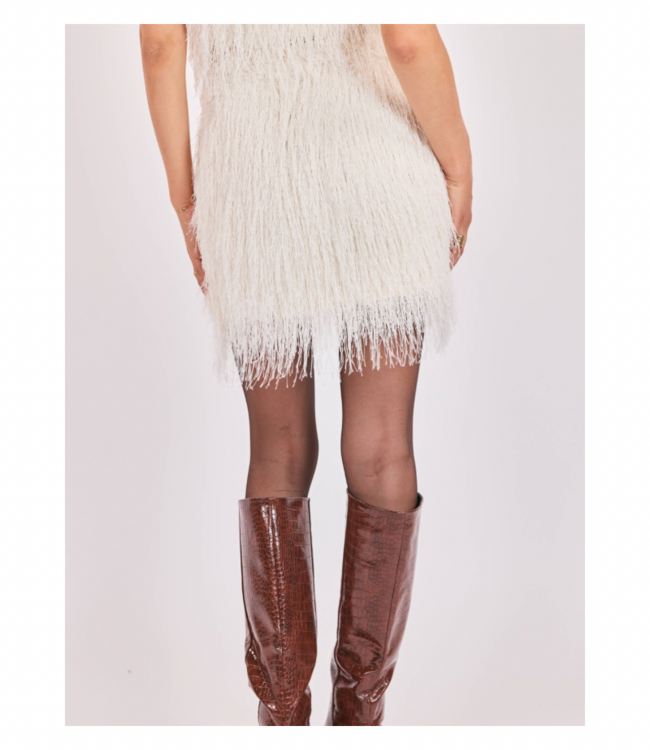 Angel Wings Fringe Mini Skirt