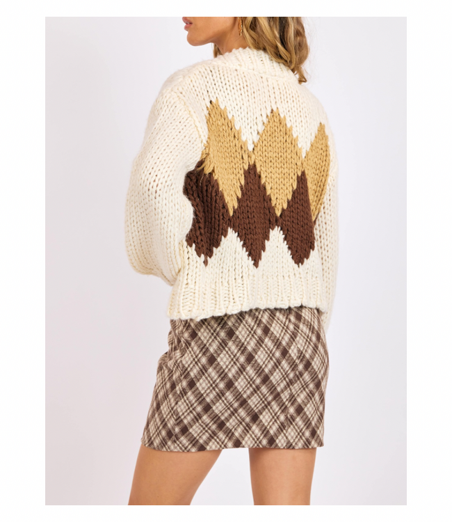 Celine Diamond Chunky Knit Cardigan