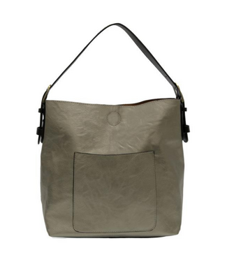 Hobo Handbag - Metallic Platinum