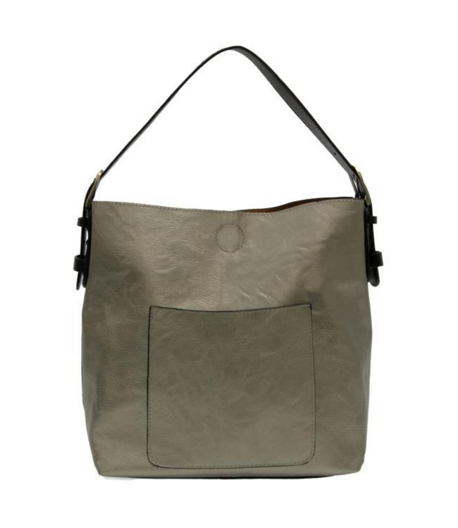 Hobo Handbag - Metallic Platinum