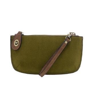 Courduroy Mini Handbag Wristlet - Olive