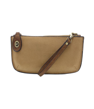 Courduroy Mini Handbag Wristlet - Camel